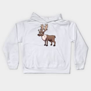 Cute Arctic Reindeer Or Elk Kids Hoodie